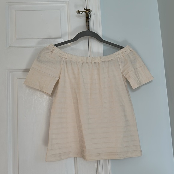 Madewell Cream Off-Shoulder Top - Picture 1 of 12